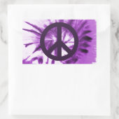 Paars Stropdas-kleurstof met vredessymbool Rechthoekige Sticker (Tas)