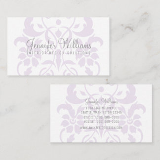 Paars subtle Damask Visitekaartje