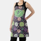 Paars Succulent Monogram Manuscript Schort (Insitu)