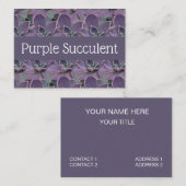 Paars Succulent Visitekaartje (Voorkant / Achterkant)