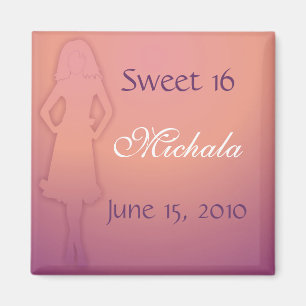 Paars Sweet 16 Magnet Magneet