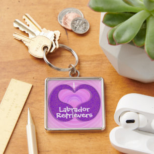 Paars Teardrop Heart Sleutelhanger