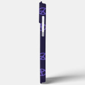 Paars tekentroon met aangepaste tekst Case-Mate iPhone case (Achterkant / Links)