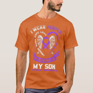 Paars ter nagedachtenis aan mijn zoon drugsoverdos t-shirt