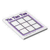 Paars Tic Tac Toe Game Notitieblok (Schuin)