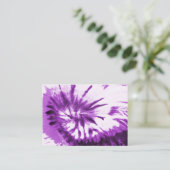 Paars Tie Dye Pattern Visitekaartje (Staand voorkant)