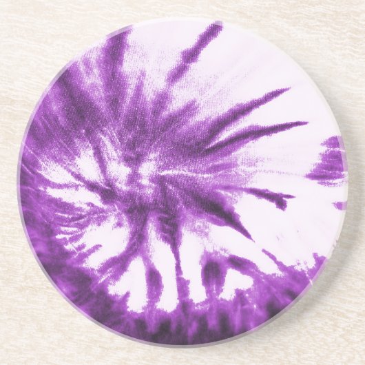 Paars Tie Dye Pattern Zandsteen Onderzetter (Voorkant)