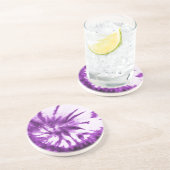 Paars Tie Dye Pattern Zandsteen Onderzetter (Zijkant)