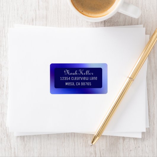 Paars tijdelijk adreslabel etiket (Insitu)