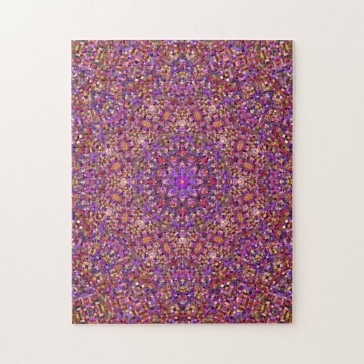 Paars Tile Pattern Kaleidoscope Legpuzzel (Verticaal)