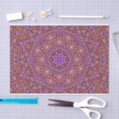 Paars Tile Pattern Kaleidoscope Tissuepapier (Craft)