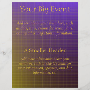 Paars tot Gold Pattern Flyer