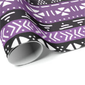 Paars tribaal verlooppapier cadeaupapier (Rol Hoek)