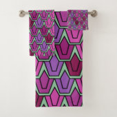 Paars Tulip Field Bad Handdoek (Insitu)