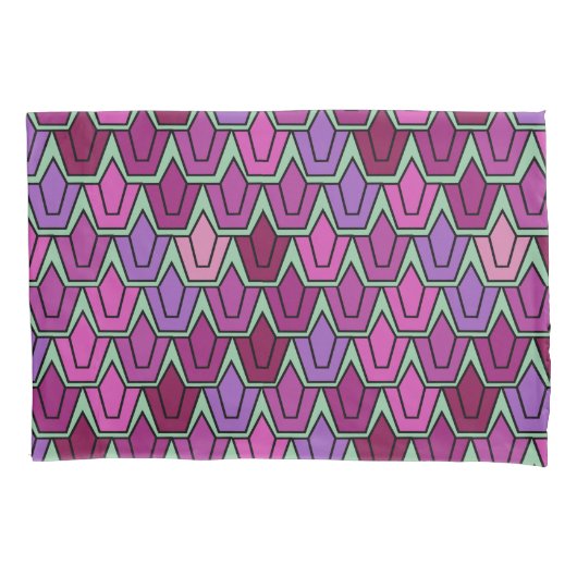 Paars Tulip Field Kussensloop (Voorkant)