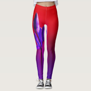 Paars Tulip Haze Poster Leggings