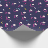 Paars Tulip-patroon Cadeaupapier (Hoek)