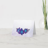 Paars Turquoise Blauwe Orchidee Bruiloft Dank Je Bedankkaart (Achterkant)