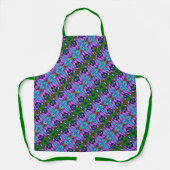 Paars Turquoise Green Abstract Design Schort (Voorkant)