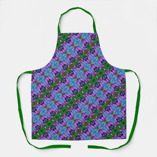 Paars Turquoise Green Abstract Design Schort (Voorkant)