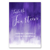 Paars ultraviolet modern kunstlijstnummer 14 kaart (Achterkant)