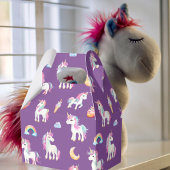 Paars Unicorn Pattern Bedankdoosjes