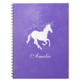 Paars Unicorn Persoonlijk Notitieboek (Voorkant)