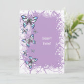 Paars van de vlindermakerij kaart (Staand voorkant)
