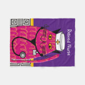 Paars van de Zurse Kat Fleece Blanket (Voorkant (Horizontaal))