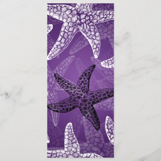 Paars van het Beach Wedding Menu Starfish (Voorkant)