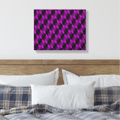 Paars Velvet Psychedelic Art Canvas (Insitu (Slaapkamer))