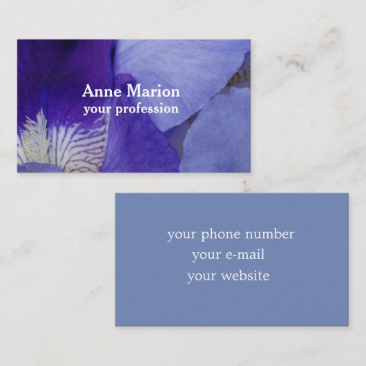 Paars ventilator Visitekaartje (Voorkant / Achterkant)