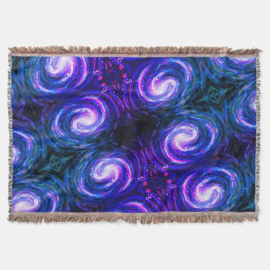 Paars verfd galaxypatroon deken (Voorkant)