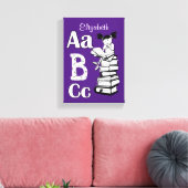Paars Verspreid canvas Afdrukken Abc Lezen (Insitu (Woonkamer))