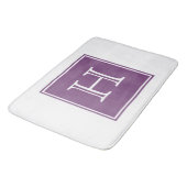 Paars vierkant monogram Bath Mat (Gekanteld)