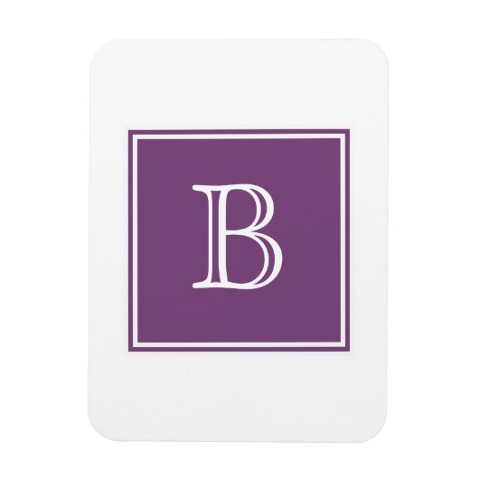 Paars vierkant monogram Flexi Magnet Magneet (Verticaal)