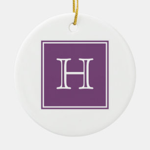 Paars vierkant monogram Ornament