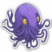 Paars vierkant sticker (Voorkant)