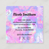 paars vierkant visitekaartje (Achterkant)