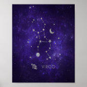 Paars vigo Zodiac | Cosmic Astrology Horoscope Poster (Voorkant)