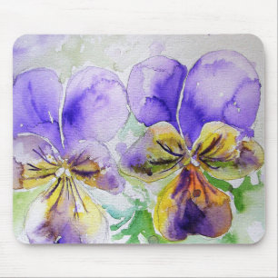 Paars Viola Floral bloemen Computer Mouse Mat Pad Muismat