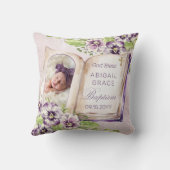 Paars Violet Artsen Foto Unieke Baptism Keepomwill Kussen (Achterkant)