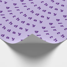 Paars Violet Birthday Wrapping Paper