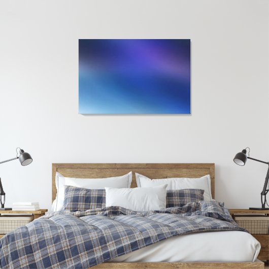 Paars Violet Blue en grijs hedendaags Abstract Canvas Afdruk (Insitu (Slaapkamer))