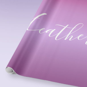Paars Violet en aangepast witboek Cadeaupapier