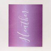 Paars Violet en aangepast witboek Legpuzzel (Verticaal)