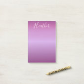 Paars Violet en aangepast witboek Post-it® Notes (Op bureau)