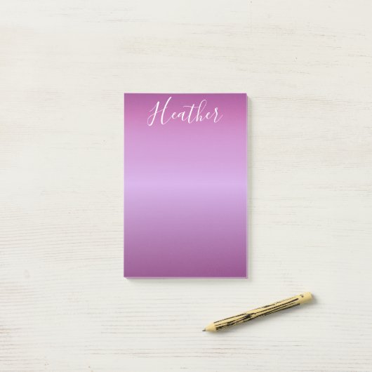 Paars Violet en aangepast witboek Post-it® Notes (Op bureau)