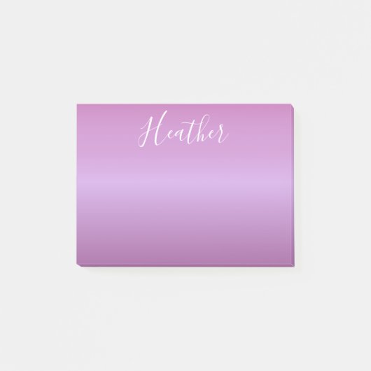 Paars Violet en aangepast witboek Post-it® Notes (Voorkant)