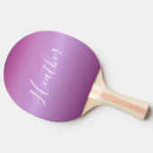 Paars Violet en aangepast witboek Tafeltennisbatje (Zijkant)
